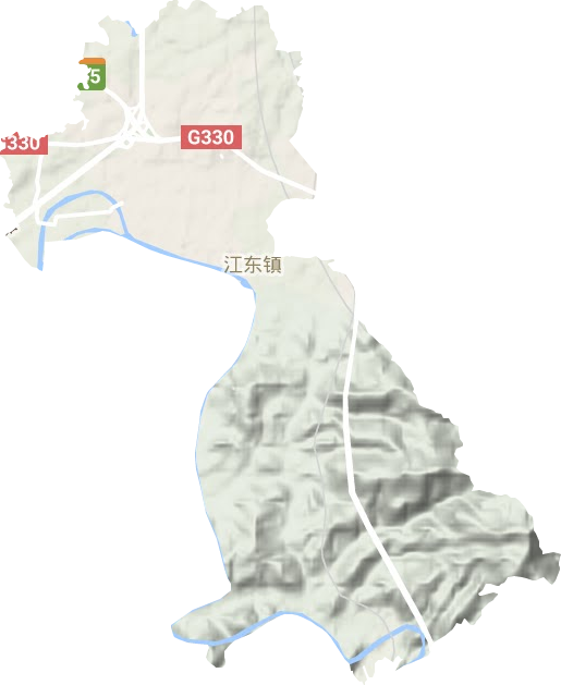 江东镇地形图