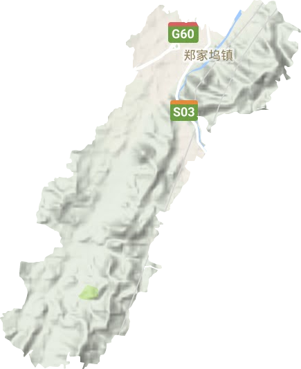 郑家坞镇地形图