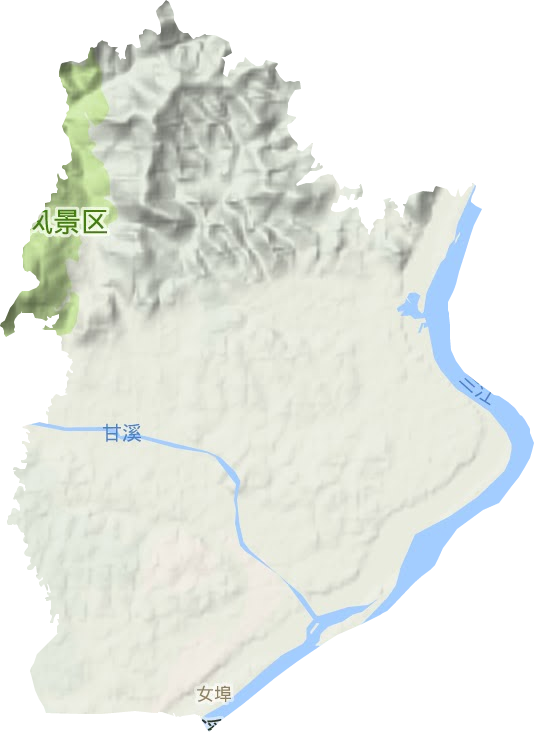 女埠街道地形图