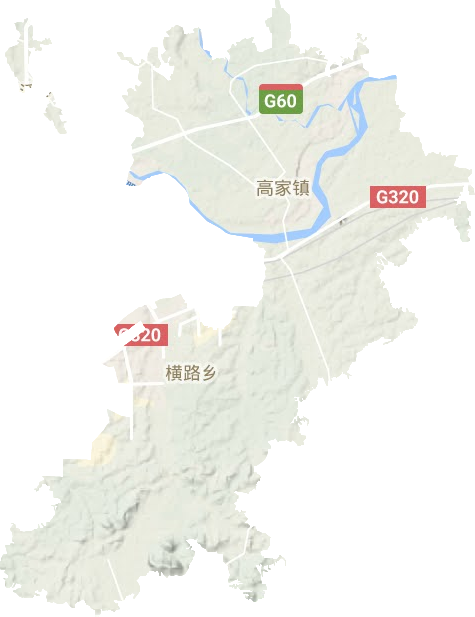 高家镇地形图