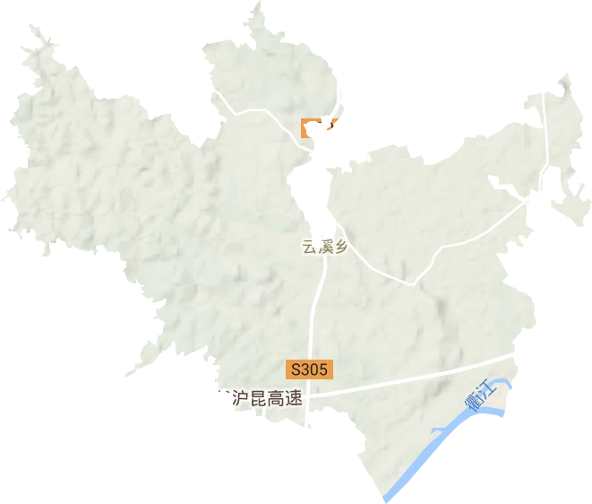 云溪乡地形图