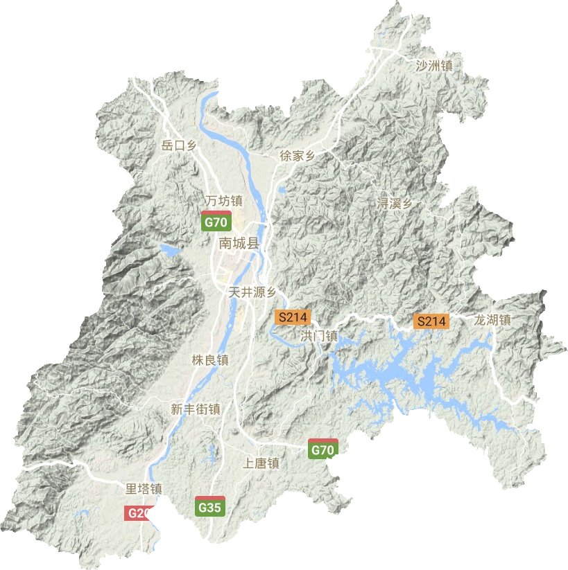 南城县地形图