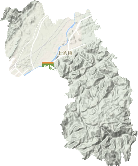 上余镇地形图