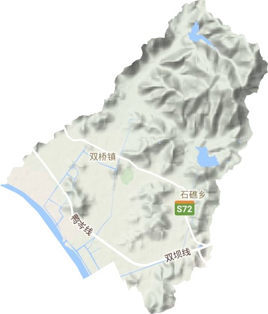 双桥街道地形图