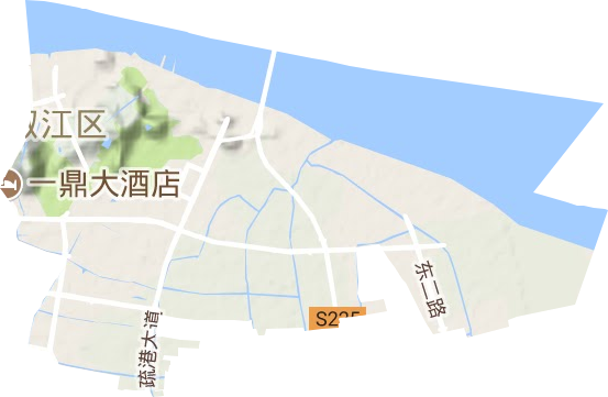 海门街道地形图