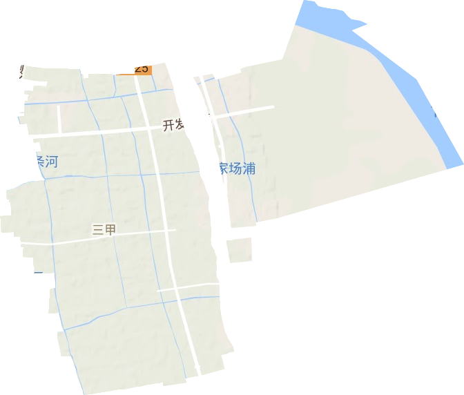三甲街道地形图