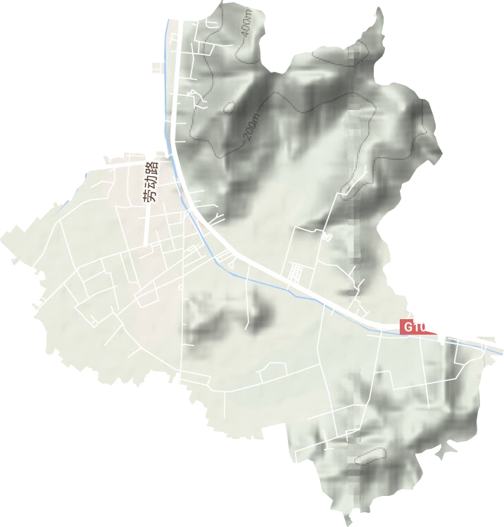 南城街道地形图