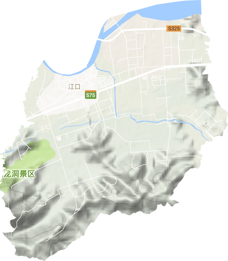 江口街道地形图