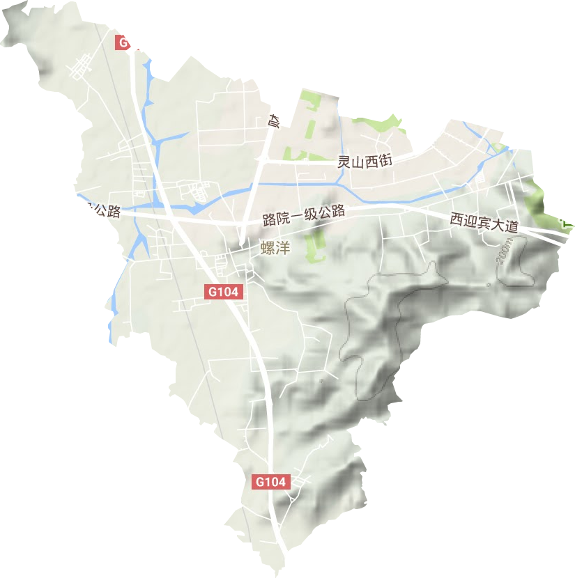 螺洋街道地形图