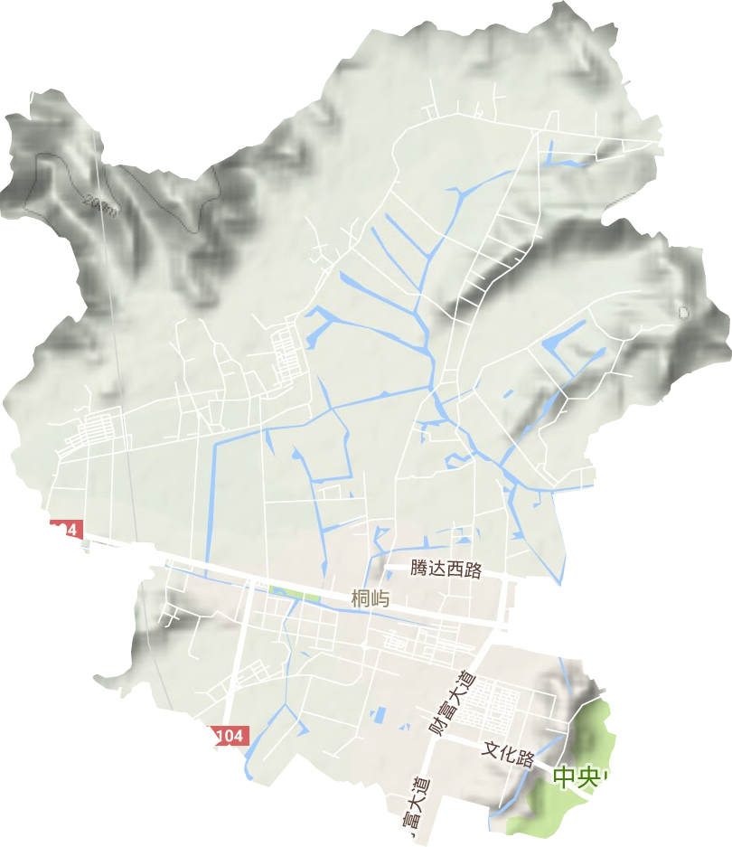 桐屿街道地形图