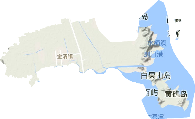 金清镇地形图