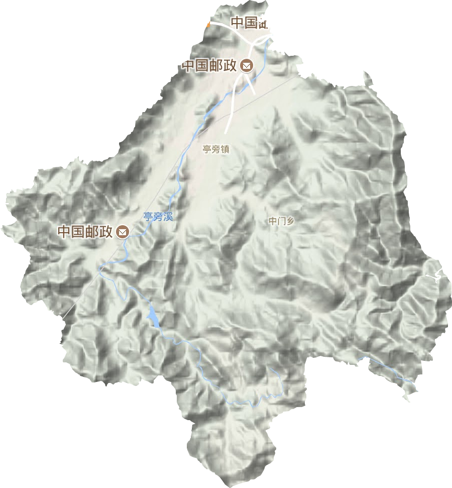 亭旁镇地形图