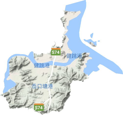 健跳镇地形图