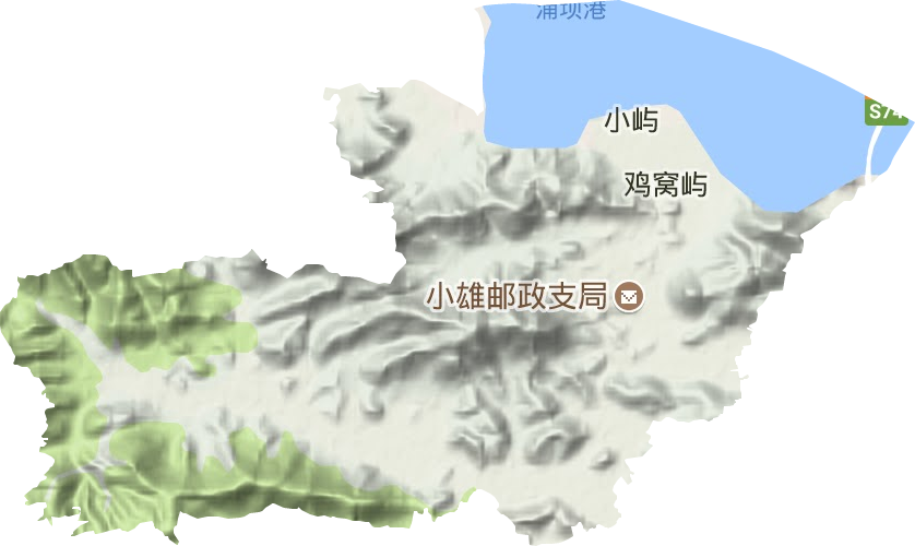 小雄镇地形图