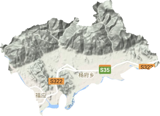 福应街道地形图