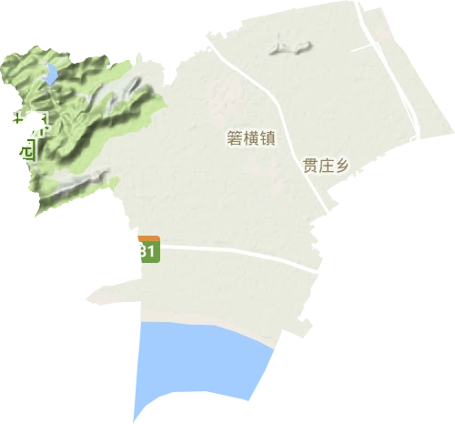 箬横镇地形图