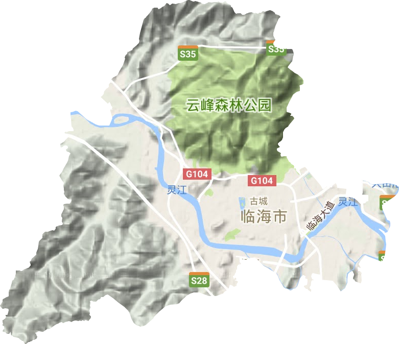 古城街道地形图