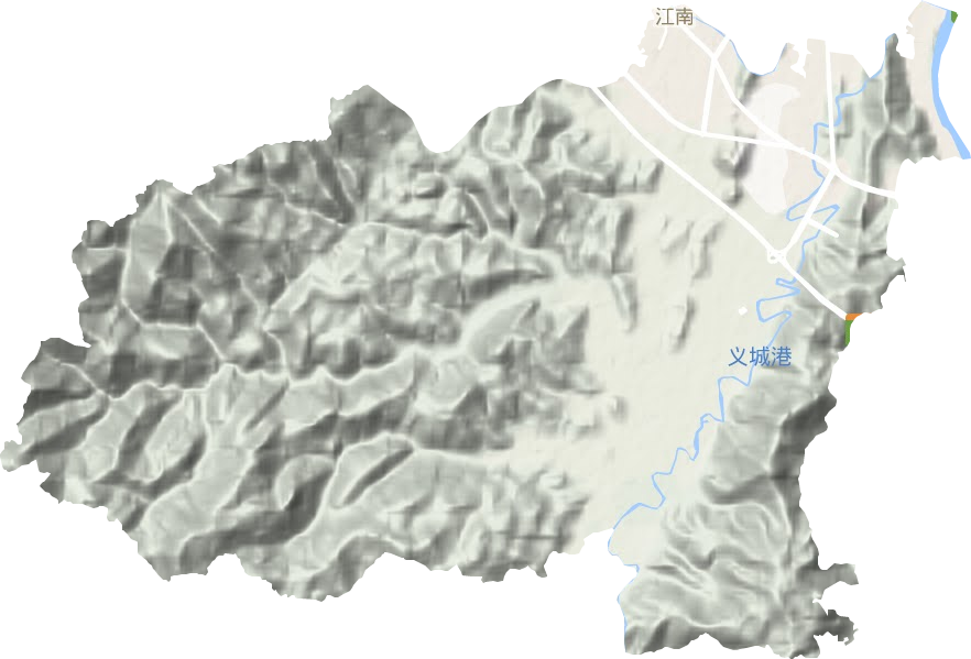 江南街道地形图