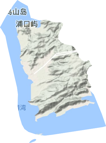 大麦屿街道地形图
