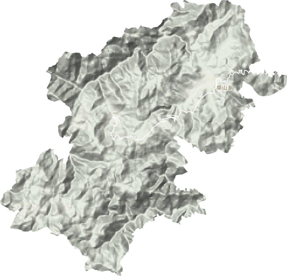 阜山乡地形图