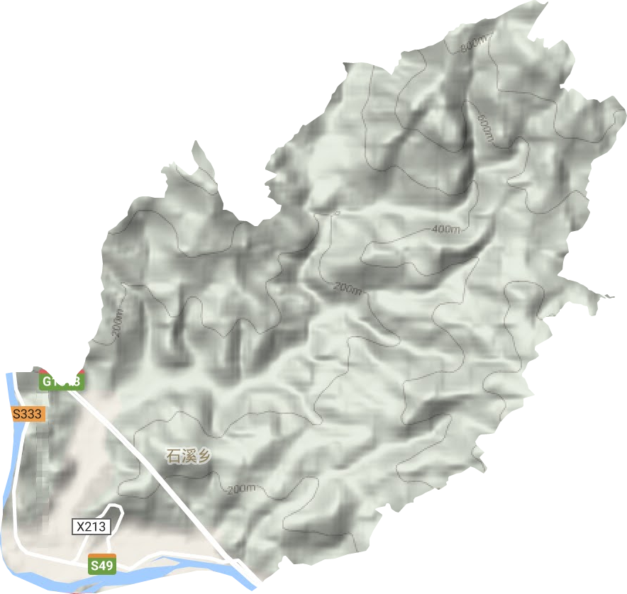 石溪乡地形图