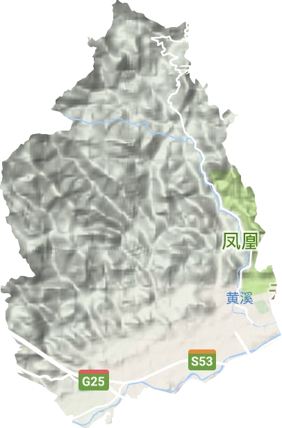 凤凰山街道地形图