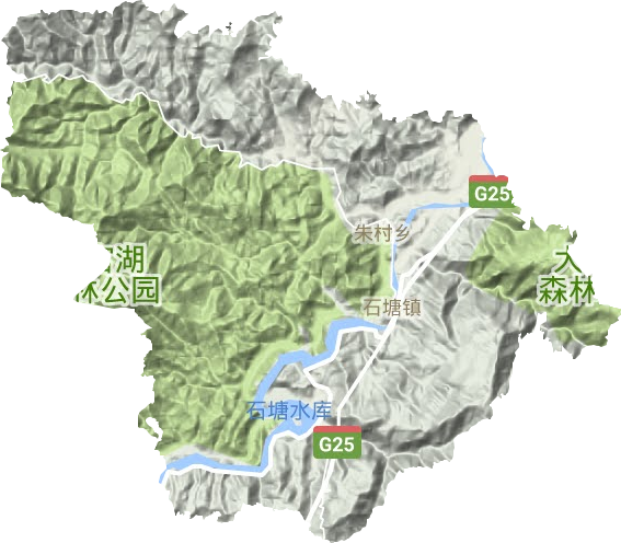 石塘镇地形图