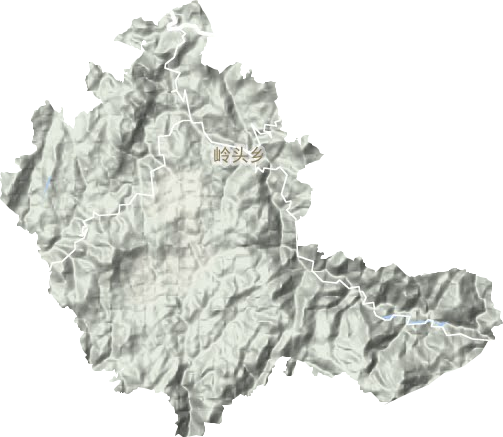 岭头乡地形图
