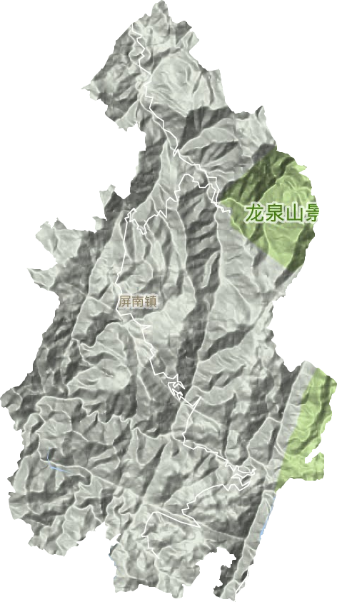 屏南镇地形图