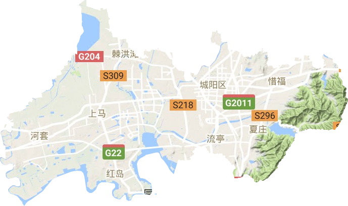 城阳区地形图