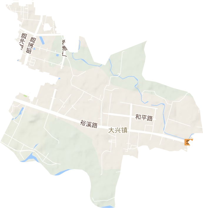 大兴镇地形图
