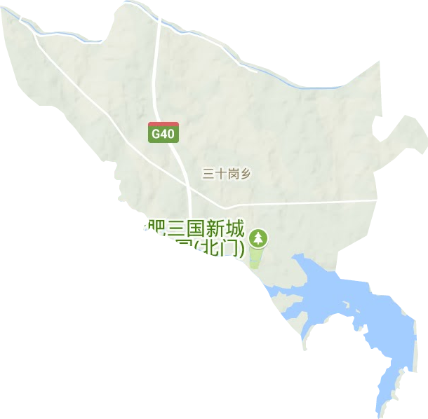 三十岗乡地形图