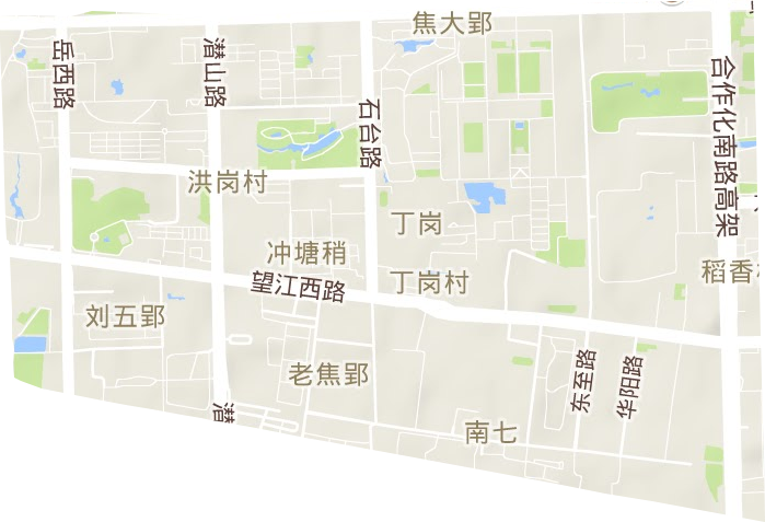 南七街道地形图