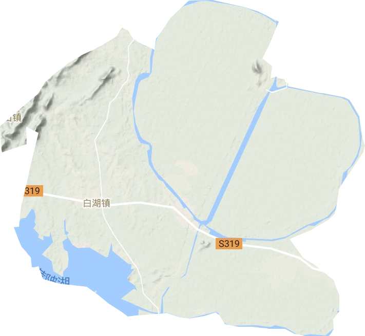 白湖镇地形图