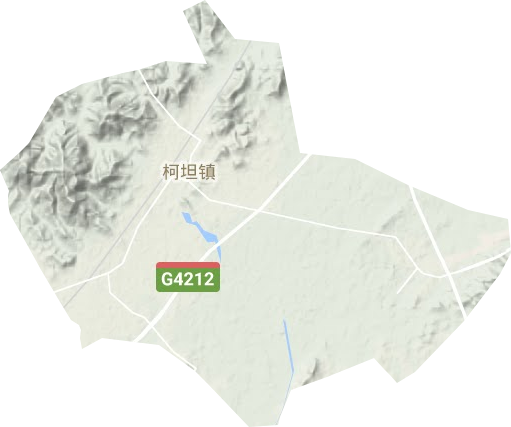 柯坦镇地形图