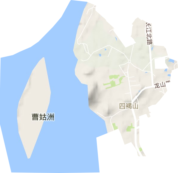四褐山街道地形图
