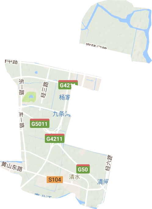 清水街道地形图