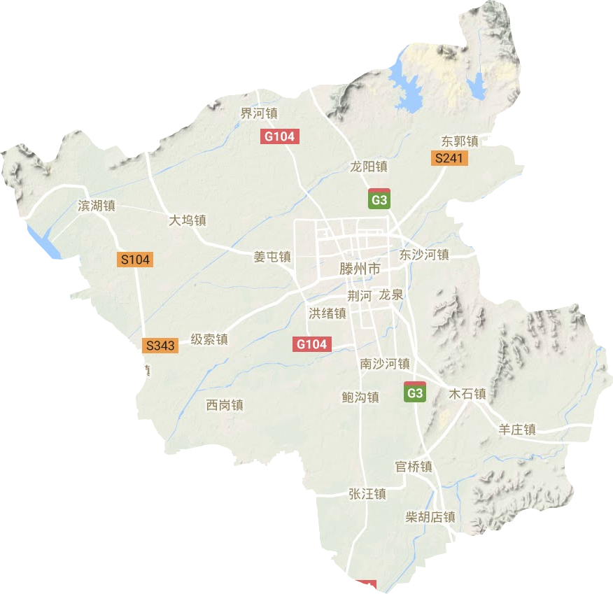 滕州市地形图