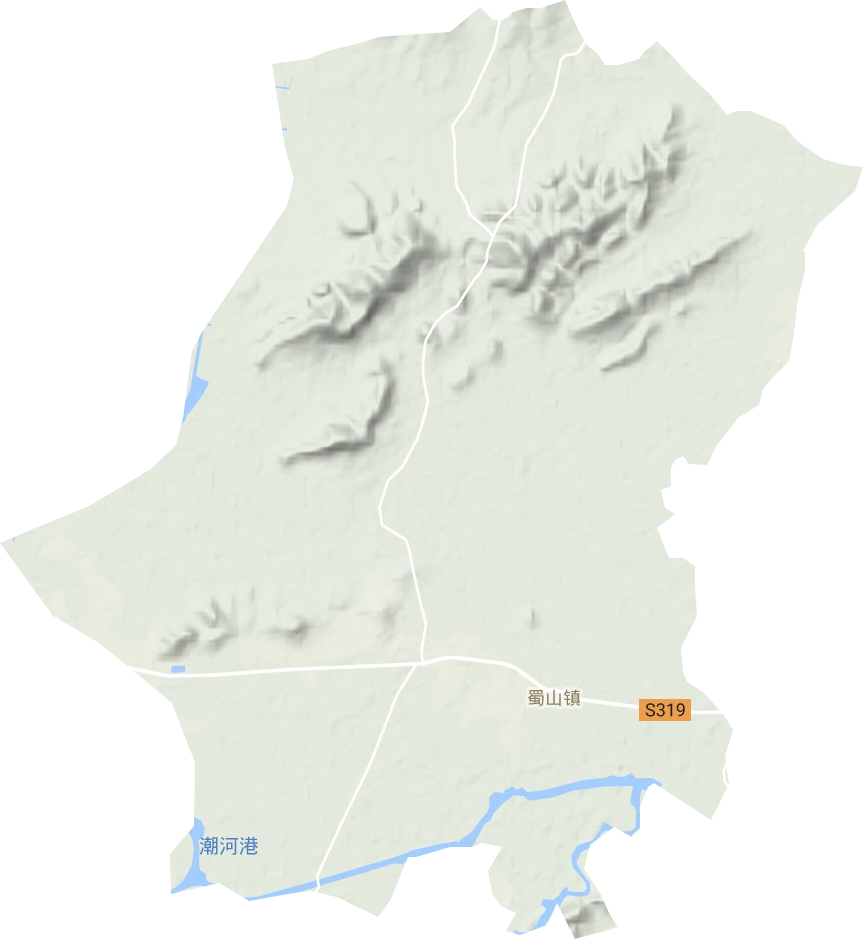 蜀山镇地形图