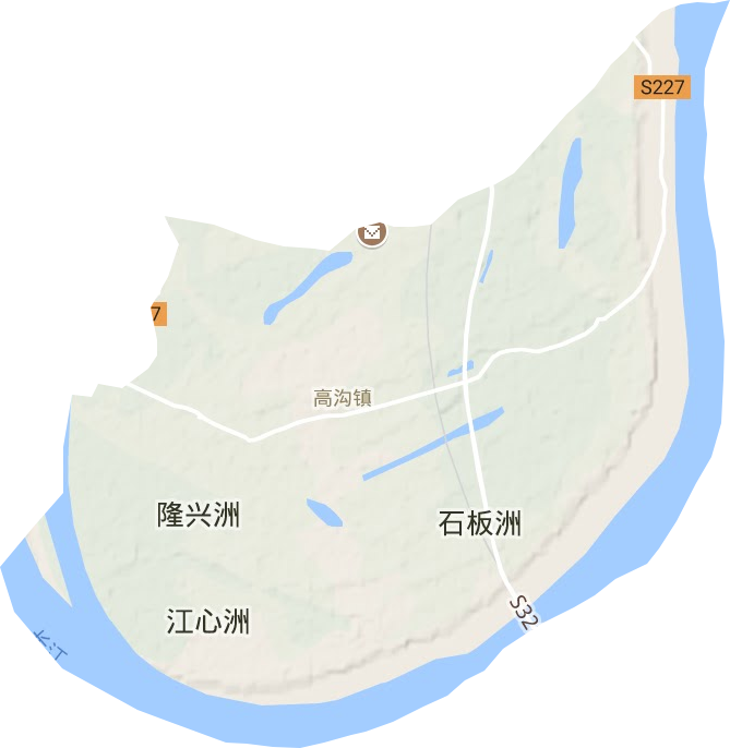 高沟镇地形图