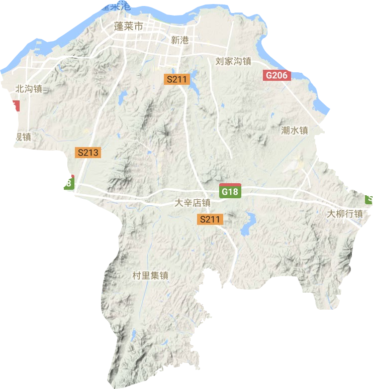 蓬莱市地形图