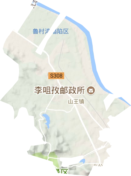 山王镇地形图