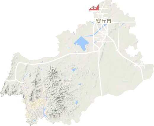 安丘市地形图