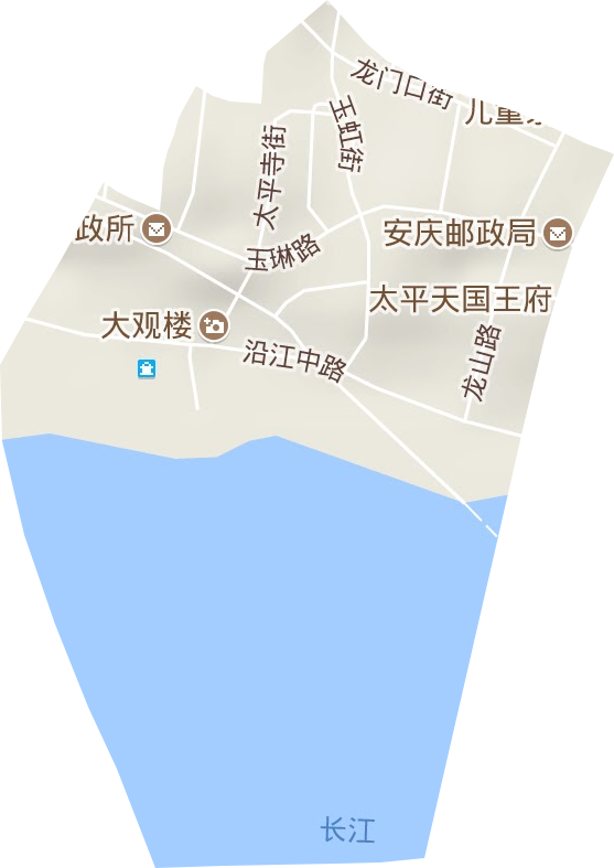 玉琳路街道地形图