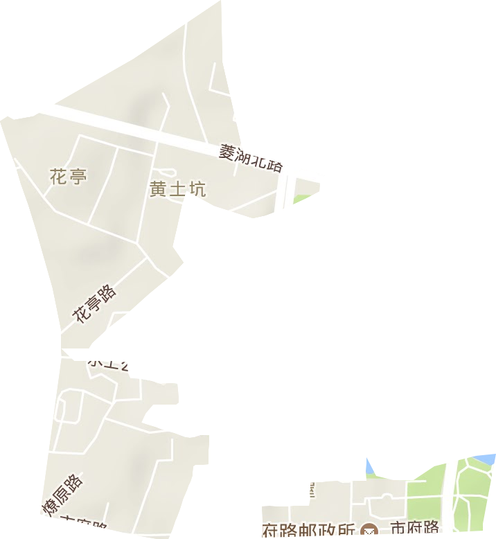 花亭路街道地形图