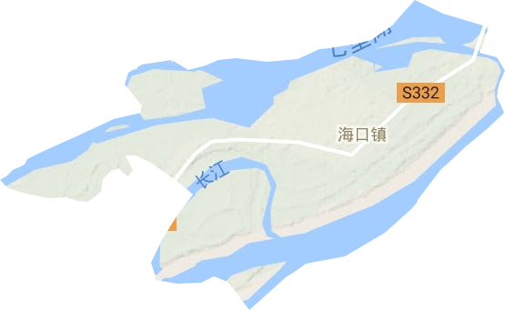 海口镇地形图