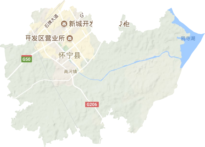 高河镇地形图