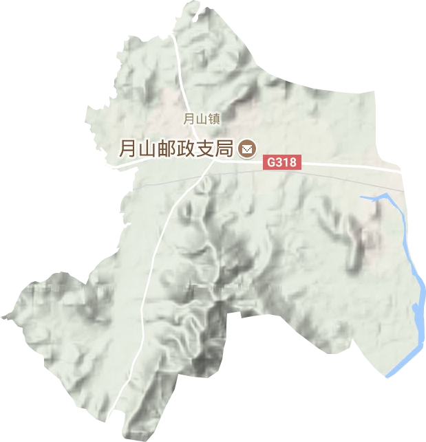 月山镇地形图