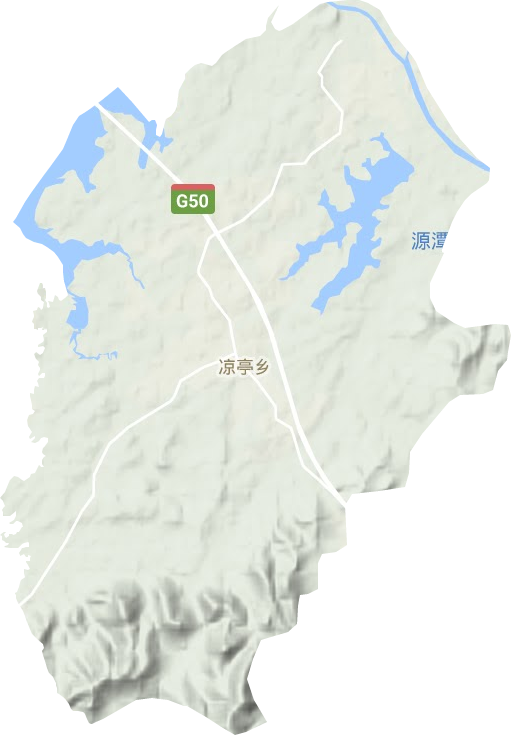 凉亭乡地形图