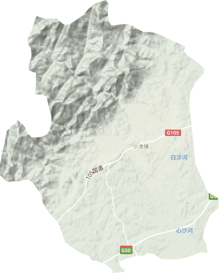 小池镇地形图
